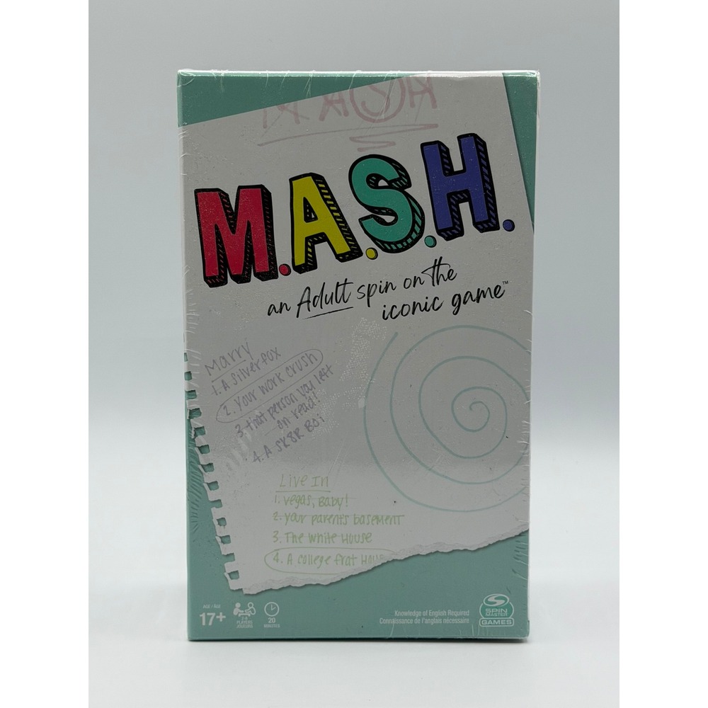 Spin Master MASH Adult Spin on the Iconic Game Party Game New Sealed 6059796